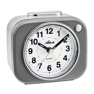 Atlanta 2117/4 quartz alarm clock anthracite / gray