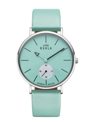Uhren Manufaktur Ruhla - Quarz-Armbanduhr - Lederband mint