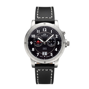 Uhren Manufaktur Ruhla - Quarz-Armbanduhr - Lederband schwarz - Sonderedition