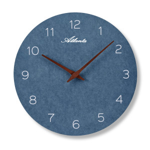 Atlanta 4521/5 quartz wall clock blue / brown