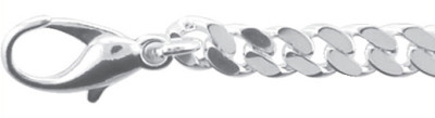 Collier silver 925/-, curb chain 60 cm