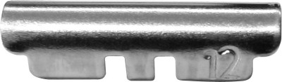 Flex metal band, stainless steel, 10 mm, steel, polished/brushed, with replaceable watch end