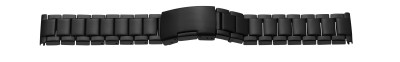 Bracelet-montre acier inoxydable 20mm noir PVD poli/dépoli