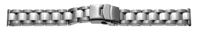 Bracelet-montre acier inoxydable 22mm acier poli/dépoli