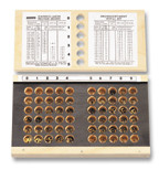 KWM Einpresslager-Sortiment für Minutenradlager Zapfen-Ø 0,35 - 1,12 mm und Steinfutter 0,80 bis 1,40 mm