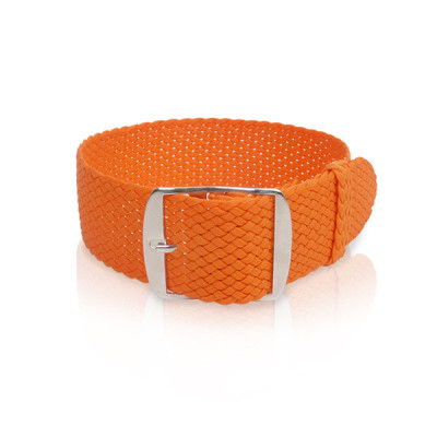 Bracelet-montre en perlon orange, 20mm