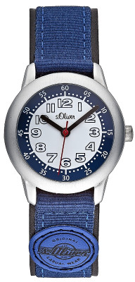 s.Oliver bracelet-montre PU nylon plastique bleu SO-1823-LQ