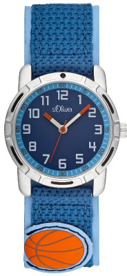 s.Oliver bracelet-montre PU plastique/ textile bleu SO-1821-LQ