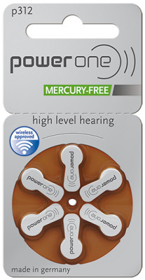 Power One 312 Hearing Aid Coin Cell