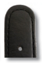 Lederband Dundee 16mm schwarz mit Straußennarbung