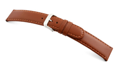 Bracelet-montre en cuir Phoenix 18mm cognac lisse