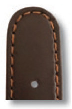 Bracelet-montre en cuir Phoenix 10mm moka lisse