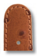 Leather strap Dundee 20mm cognac with ostrich grain