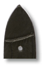 Lederband Charleston 20mm schwarz mit Alligatorprägung