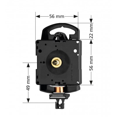Quartz pendulum clock movement Dugena 817, pointer length 11.00mm