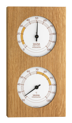 Thermomètre et hygromètre de sauna, 130x242 mm