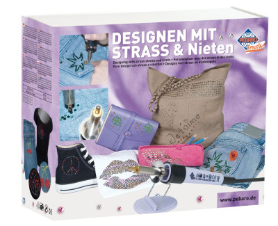 Craft set with rhinestones and rivets