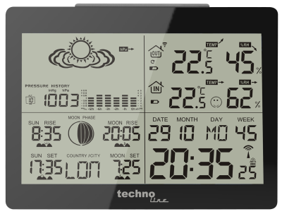 TECHNOLINE radio controlled weather station incl sensor