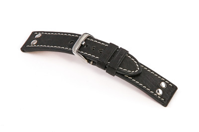 Leather strap Rockford 24 mm black