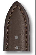 Leather strap Laguna 18 mm mocha Waterproof