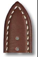 Bracelet-montre en cuir Del Mar 22 mm acajou