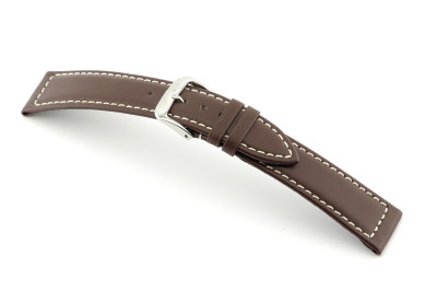 Bracelet-montre en cuir Del Mar 18 mm moka