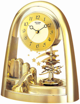 Rhythm 7607/9 gold carriage clock/ table clock quartz