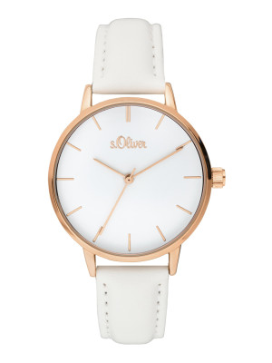 s.Oliver leatherette watch strap white SO-3644-LQ