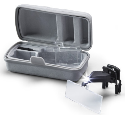 put on/ attachment magnifiers assortment with LED