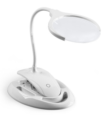 table magnifier with LED, dimmable