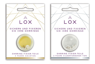LOX - Secure for earrings, hypo-allergenic, 24K Gilded