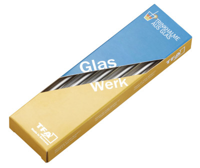 Trinkhalme/ Strohhalme aus Glas, Ø 8mm, Länge 15cm