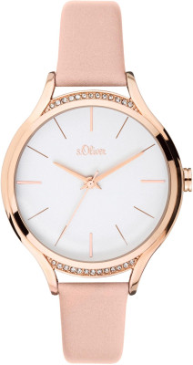s.Oliver SO-3695-LQ Synthetic leather strap pink