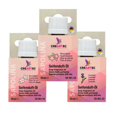 Seifenduft-Öl - 3er-Set - Kirschblüte, Pfirsich, Lavendel