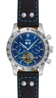 SELVA Men's Watch »Hector« - Tachymeter - blue dial