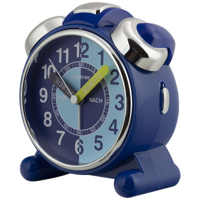 Time teaching quartz alarm blue, 105x80x120mm
