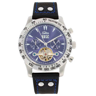 SELVA Men's Watch »Hector« - Tachymeter - blue dial