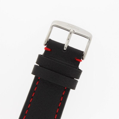 SELVA Montre-bracelet d'homme »Vasco« - noir-rouge