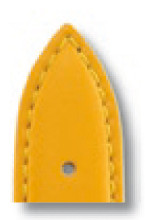 Leather strap Arezzo 10mm yellow smooth