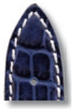 Leather strap Saboga 22mm blue with alligator embossment