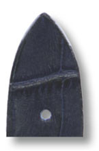 Leather strap Charleston 18mm navy blue with alligator imprinting