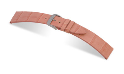 Bracelet-montre en cuir 12mm rosé avec marque d'alligator