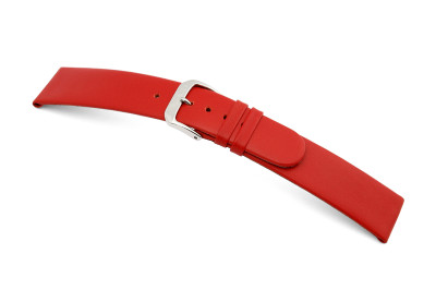 Leather strap Merano 18mm red smooth XXL