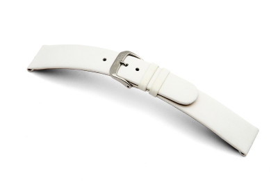 Leather strap Merano 14mm white smooth XL