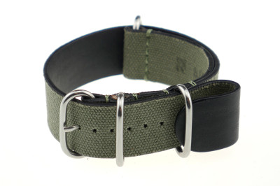Bracelet-montre de soyage Denver 22mm vert