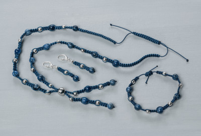 Handcraft jewellery set Sodalith