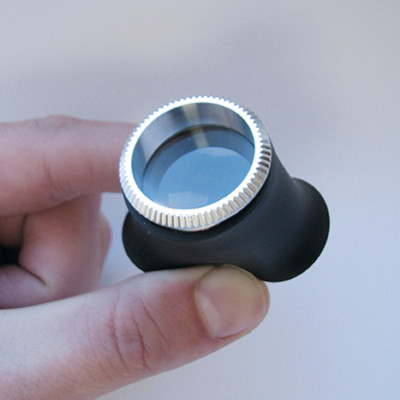 Magnifier 4x soft rubber black with aluminium ring no 2.5