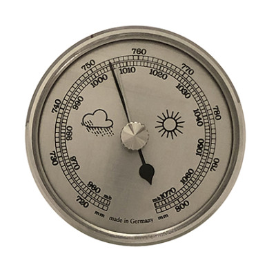 Barometer Einbau-Wetterinstrument Ø 65mm, silber