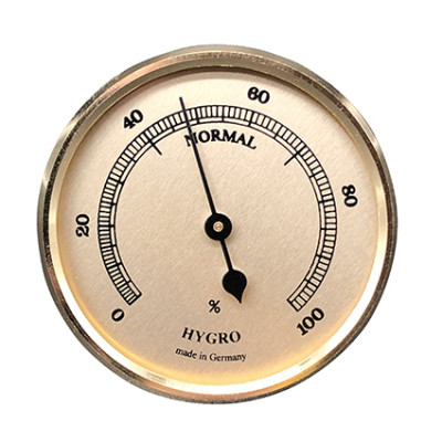 Hygrometer build-in weather instrument Ø 85mm, gold