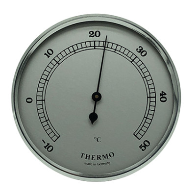 Thermometer Einbau-Wetterinstrument Ø 65mm, silber